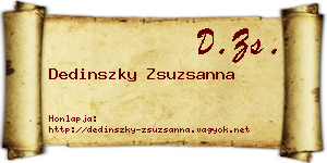 Dedinszky Zsuzsanna névjegykártya