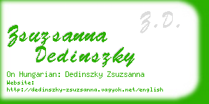 zsuzsanna dedinszky business card